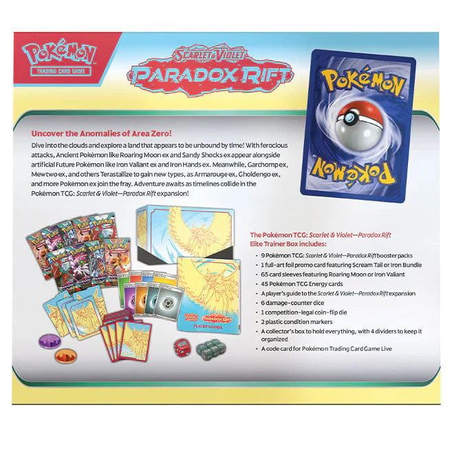 Pokemon TCG: Paradox Rift - Elite Trainer Box - Roaring Moon