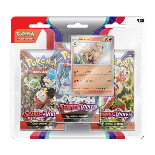 Pokemon TCG: Scarlet & Violet Base Set - 3 Pack Blister - Arcanine