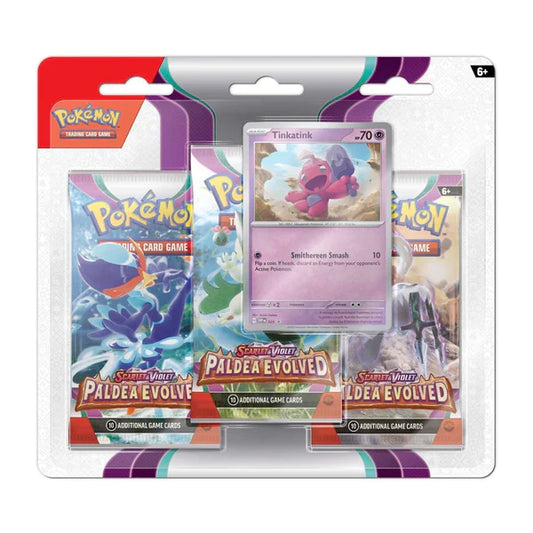 Pokemon TCG: Paldea Evolved - 3 Pack Blister - Tinkatink